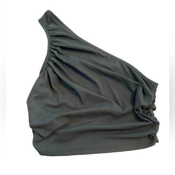 SHEIN Tops - Shein One Shoulder Crop Top - Womens Size XL - Gray